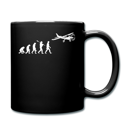 Evolution - Airplane - White - Full Color Mug - black