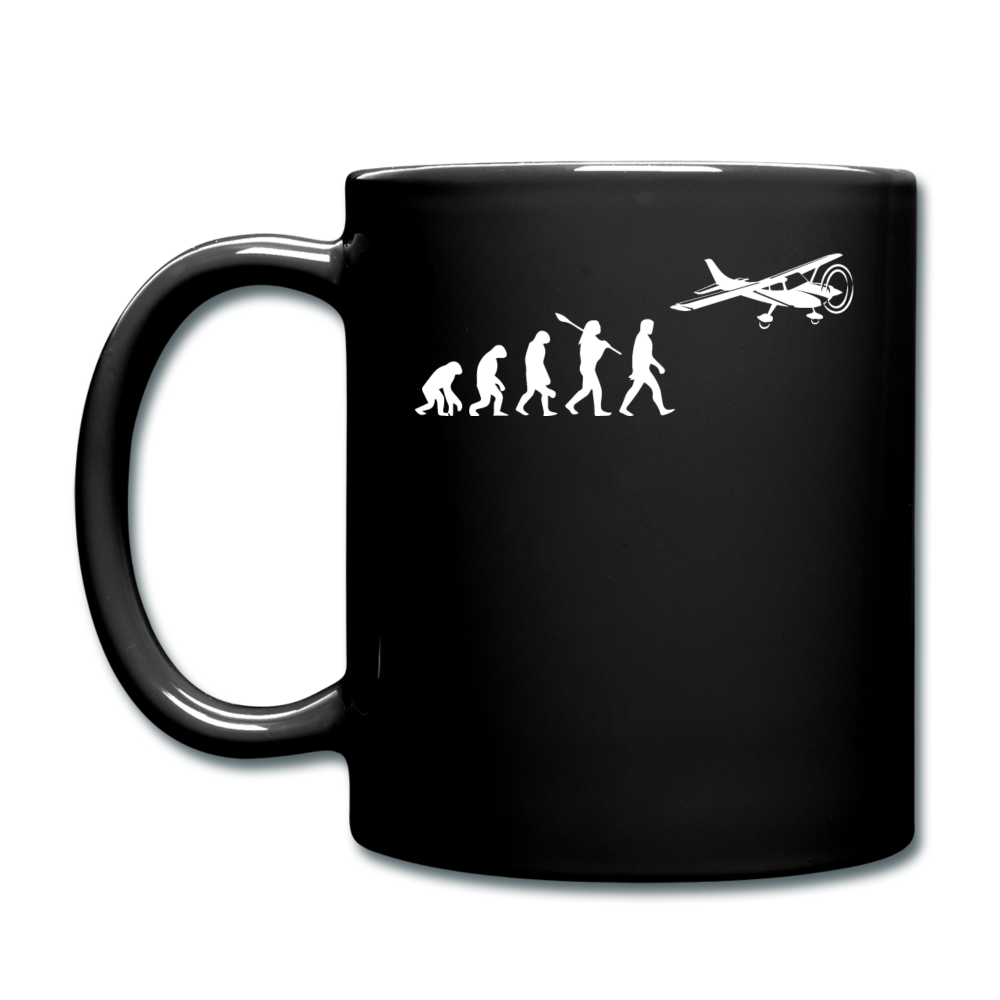 Evolution - Airplane - White - Full Color Mug - black