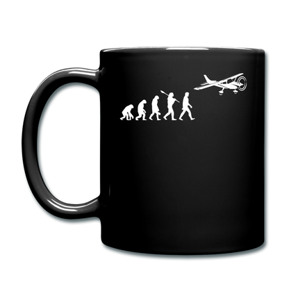 Evolution - Airplane - White - Full Color Mug - black