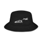 Evolution - Airplane - White - Bucket Hat - black