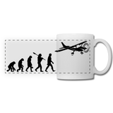 Evolution - Airplane - Black - Panoramic Mug - white