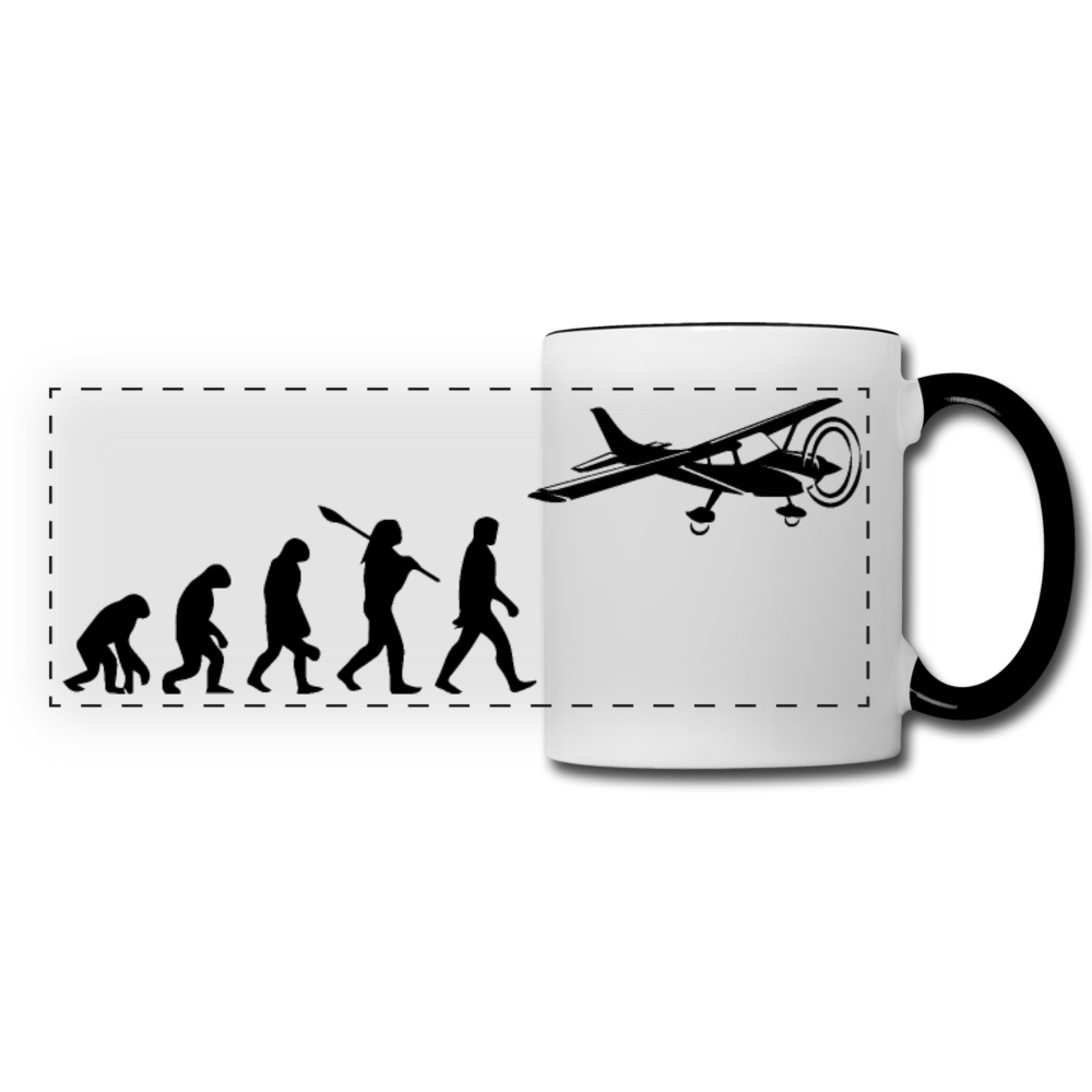 Evolution - Airplane - Black - Panoramic Mug - white/black