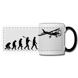 Evolution - Airplane - Black - Panoramic Mug - white/black