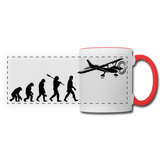 Evolution - Airplane - Black - Panoramic Mug - white/red