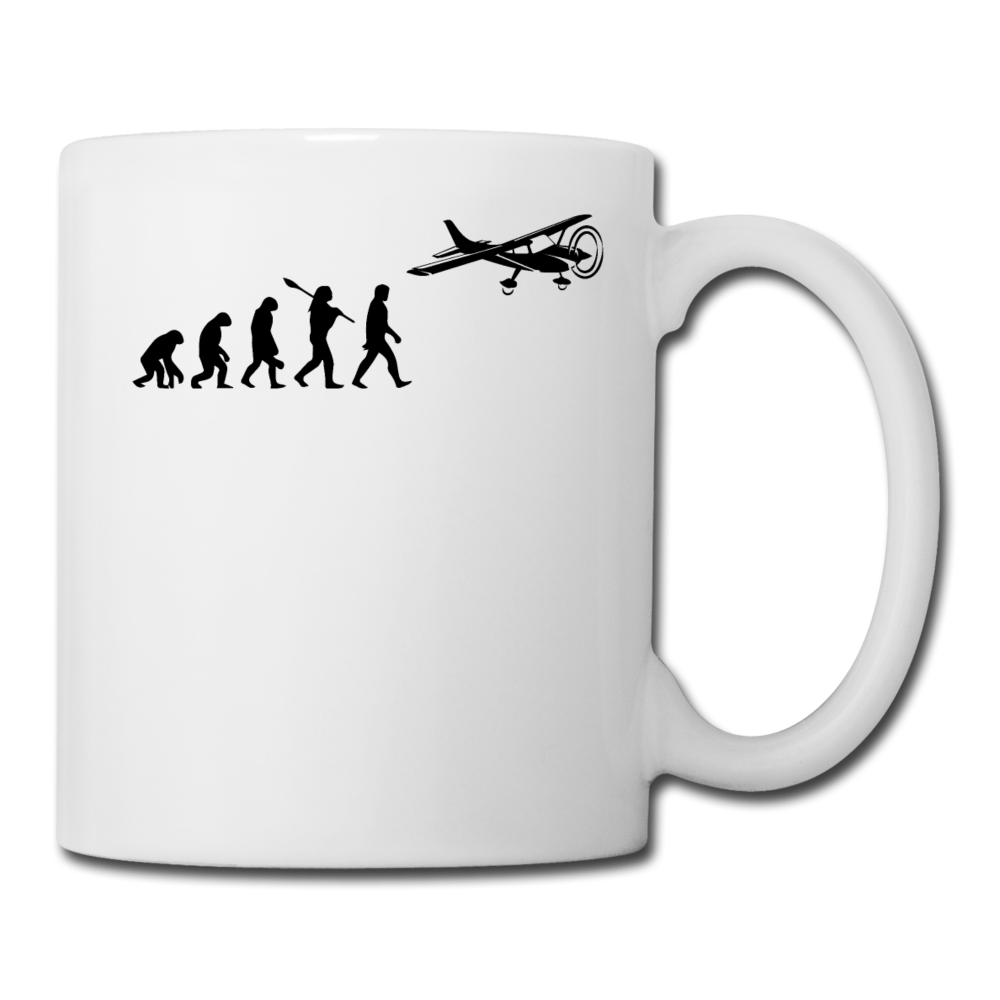 Evolution - Airplane - Black - Coffee/Tea Mug - white