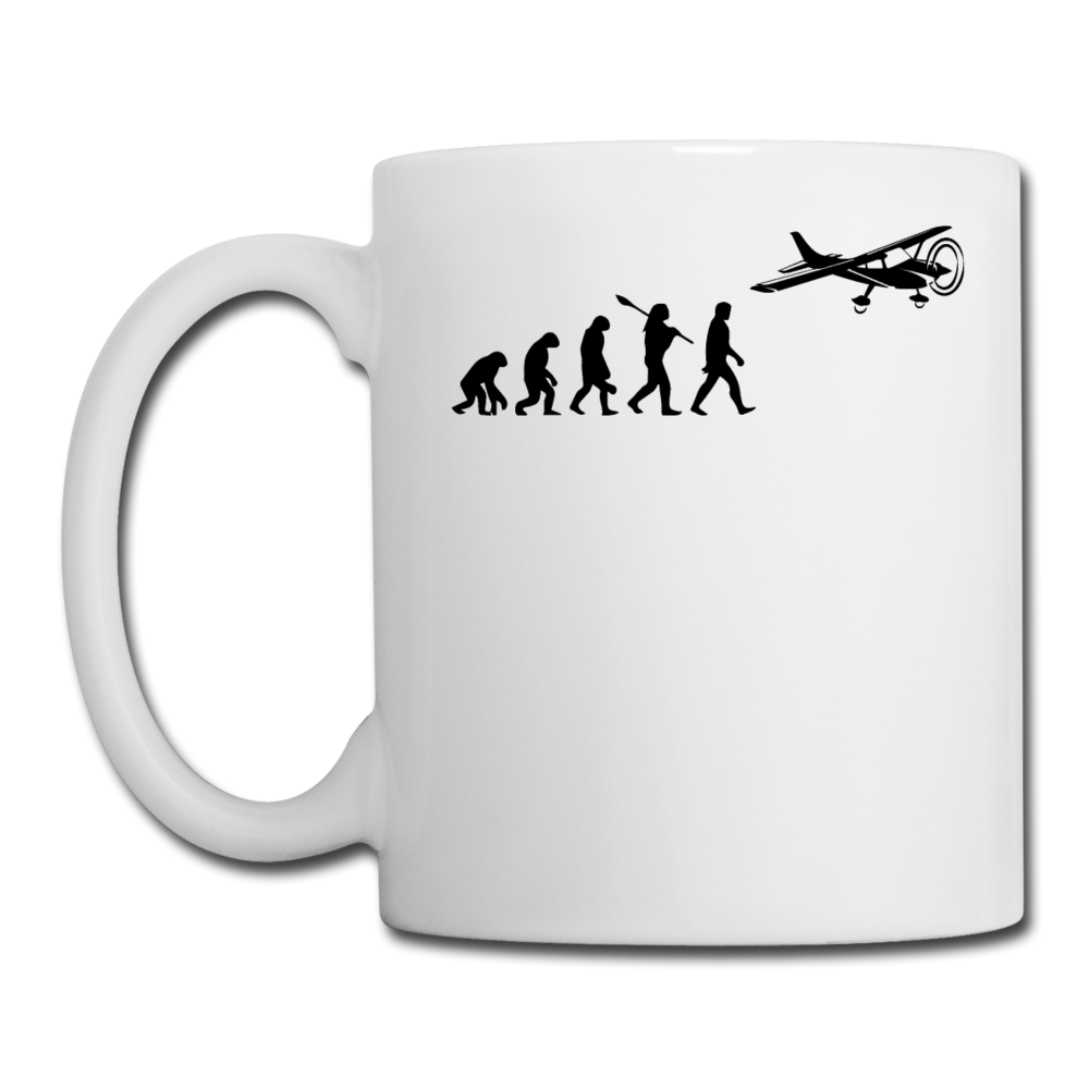 Evolution - Airplane - Black - Coffee/Tea Mug - white