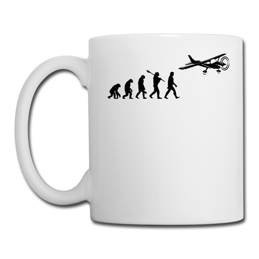 Evolution - Airplane - Black - Coffee/Tea Mug - white