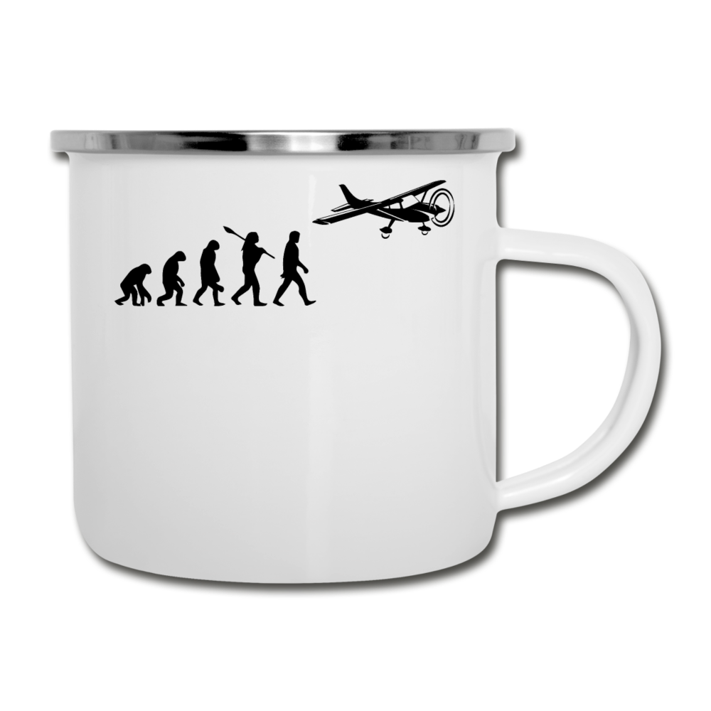 Evolution - Airplane - Black - Camper Mug - white