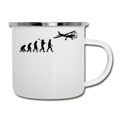 Evolution - Airplane - Black - Camper Mug - white