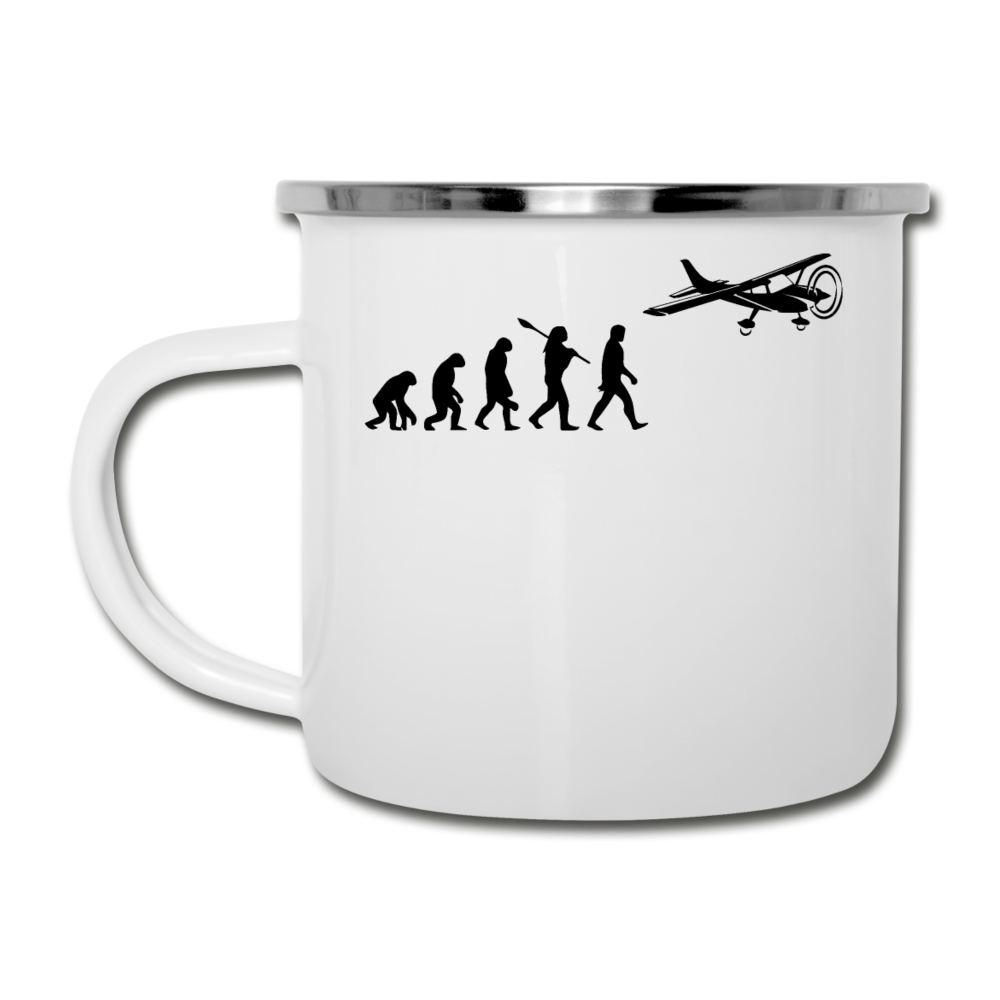 Evolution - Airplane - Black - Camper Mug - white