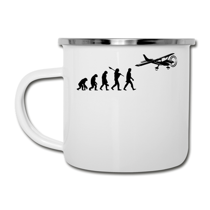 Evolution - Airplane - Black - Camper Mug - white