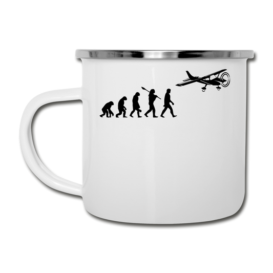 Evolution - Airplane - Black - Camper Mug - white