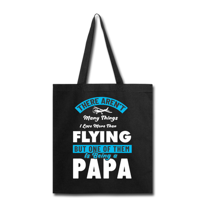 Love More Than Flying - Papa - Tote Bag - black