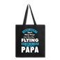 Love More Than Flying - Papa - Tote Bag - black