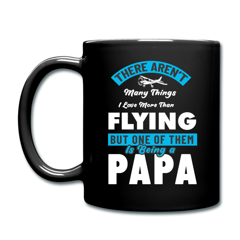 Love More Than Flying - Papa - Full Color Mug - black