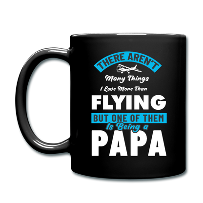 Love More Than Flying - Papa - Full Color Mug - black