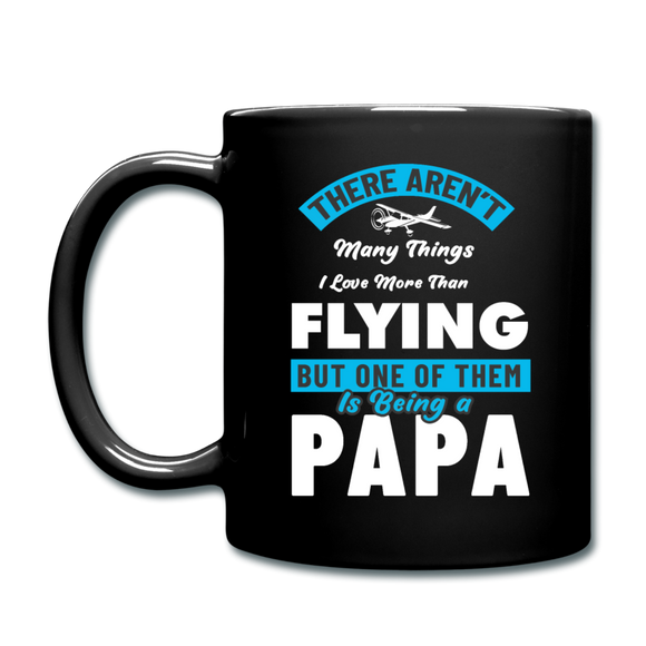 Love More Than Flying - Papa - Full Color Mug - black