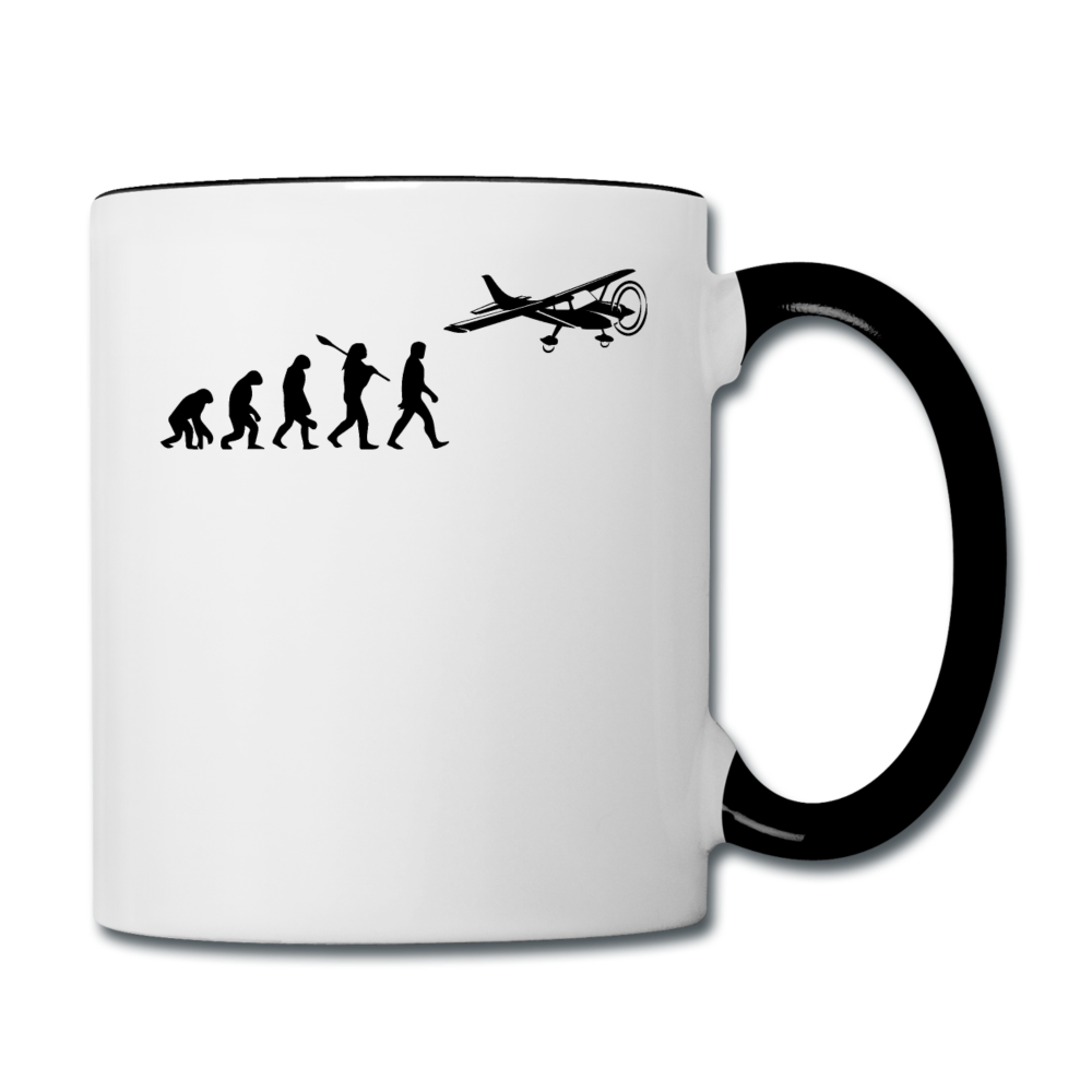 Evolution - Airplane - Black - Contrast Coffee Mug - white/black