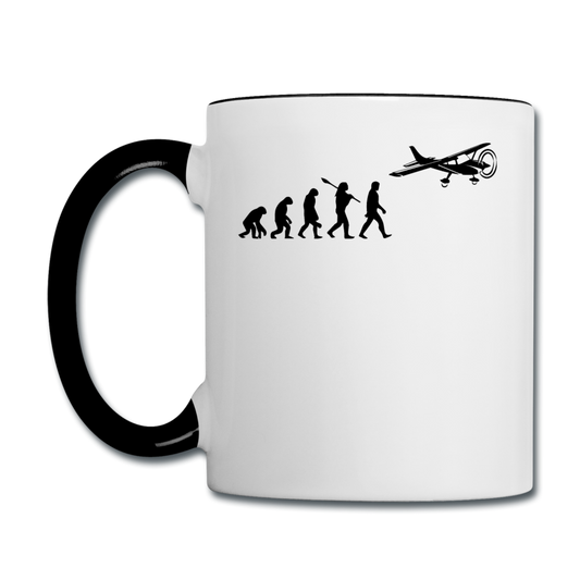 Evolution - Airplane - Black - Contrast Coffee Mug - white/black