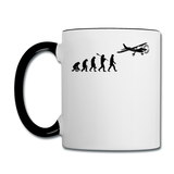 Evolution - Airplane - Black - Contrast Coffee Mug - white/black