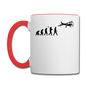 Evolution - Airplane - Black - Contrast Coffee Mug - white/red