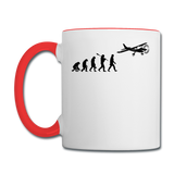 Evolution - Airplane - Black - Contrast Coffee Mug - white/red