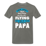 Love More Than Flying - Papa - Men's Premium T-Shirt - asphalt gray