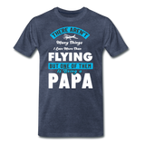 Love More Than Flying - Papa - Men's Premium T-Shirt - heather blue