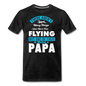 Love More Than Flying - Papa - Men's Premium T-Shirt - charcoal gray