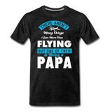 Love More Than Flying - Papa - Men's Premium T-Shirt - charcoal gray
