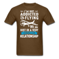 Not Addicted To Flying - White - Unisex Classic T-Shirt - brown