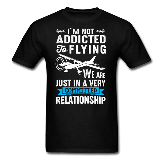 Not Addicted To Flying - White - Unisex Classic T-Shirt - black