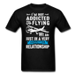 Not Addicted To Flying - White - Unisex Classic T-Shirt - black