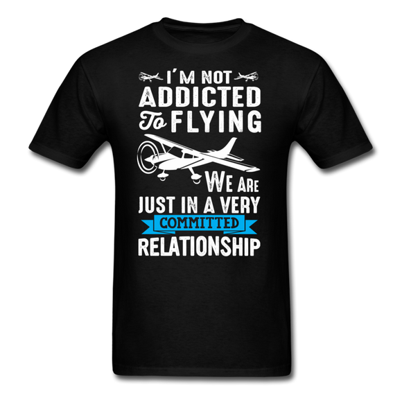 Not Addicted To Flying - White - Unisex Classic T-Shirt - black