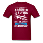 Not Addicted To Flying - White - Unisex Classic T-Shirt - burgundy