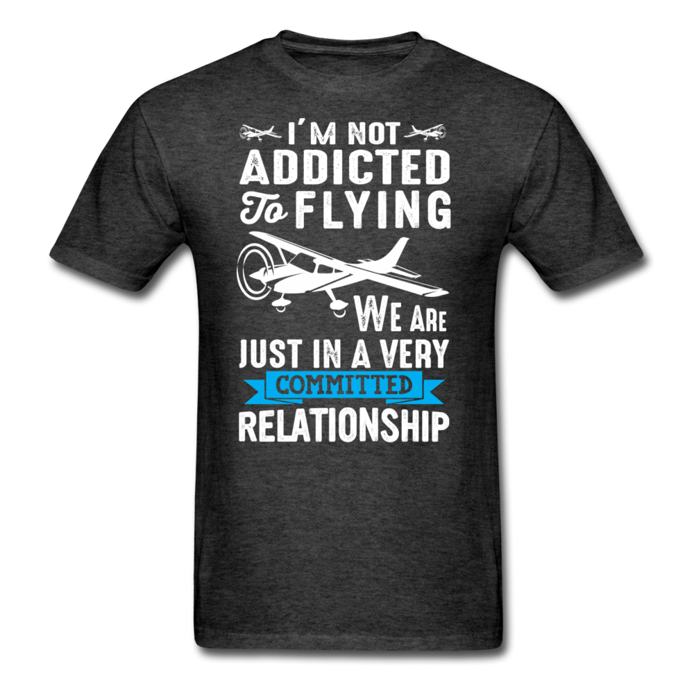 Not Addicted To Flying - White - Unisex Classic T-Shirt - heather black