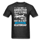 Not Addicted To Flying - White - Unisex Classic T-Shirt - heather black