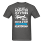 Not Addicted To Flying - White - Unisex Classic T-Shirt - charcoal