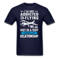 Not Addicted To Flying - White - Unisex Classic T-Shirt - navy