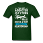 Not Addicted To Flying - White - Unisex Classic T-Shirt - forest green