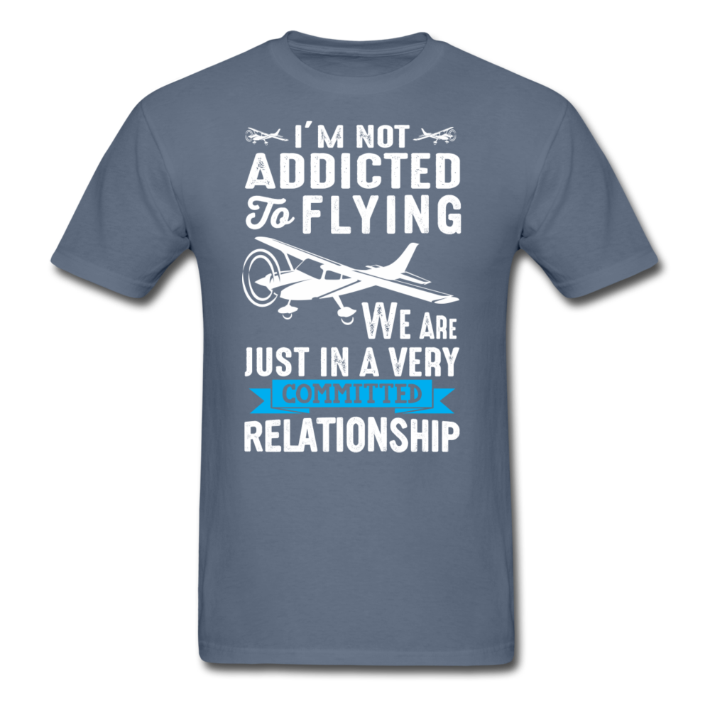 Not Addicted To Flying - White - Unisex Classic T-Shirt - denim