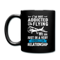 Not Addicted To Flying - White - Full Color Mug - black