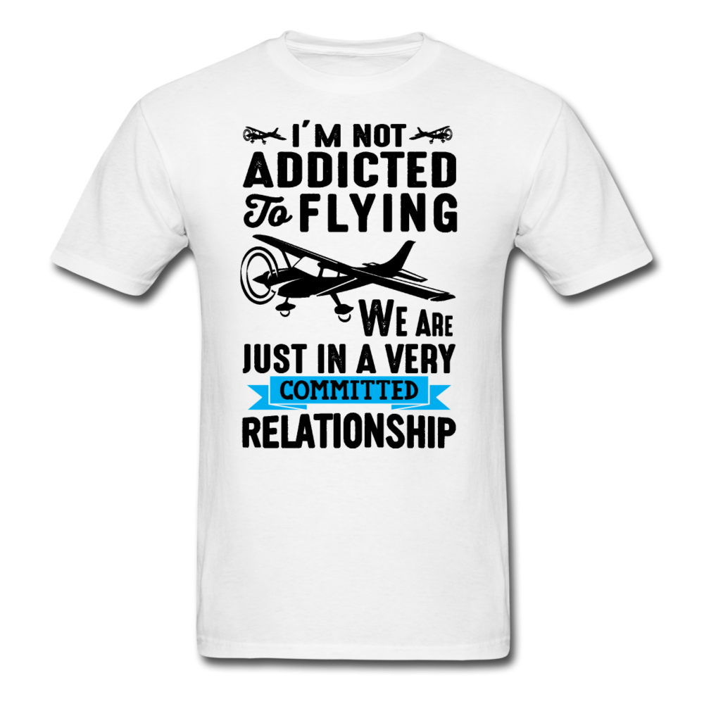 Not Addicted To Flying - Black - Unisex Classic T-Shirt - white