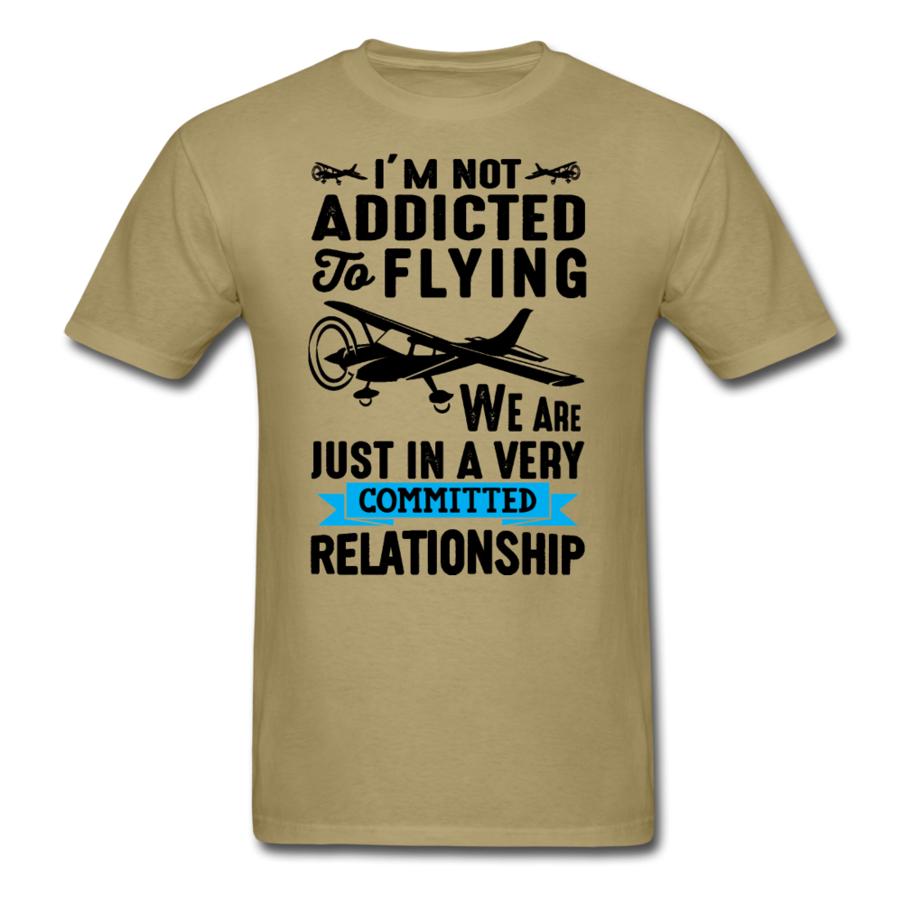 Not Addicted To Flying - Black - Unisex Classic T-Shirt - khaki