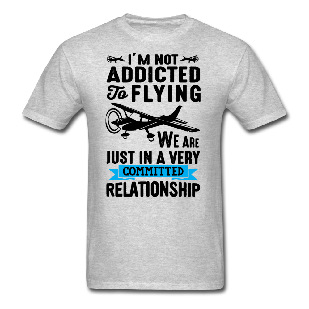 Not Addicted To Flying - Black - Unisex Classic T-Shirt - heather gray