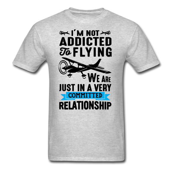 Not Addicted To Flying - Black - Unisex Classic T-Shirt - heather gray