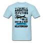 Not Addicted To Flying - Black - Unisex Classic T-Shirt - powder blue