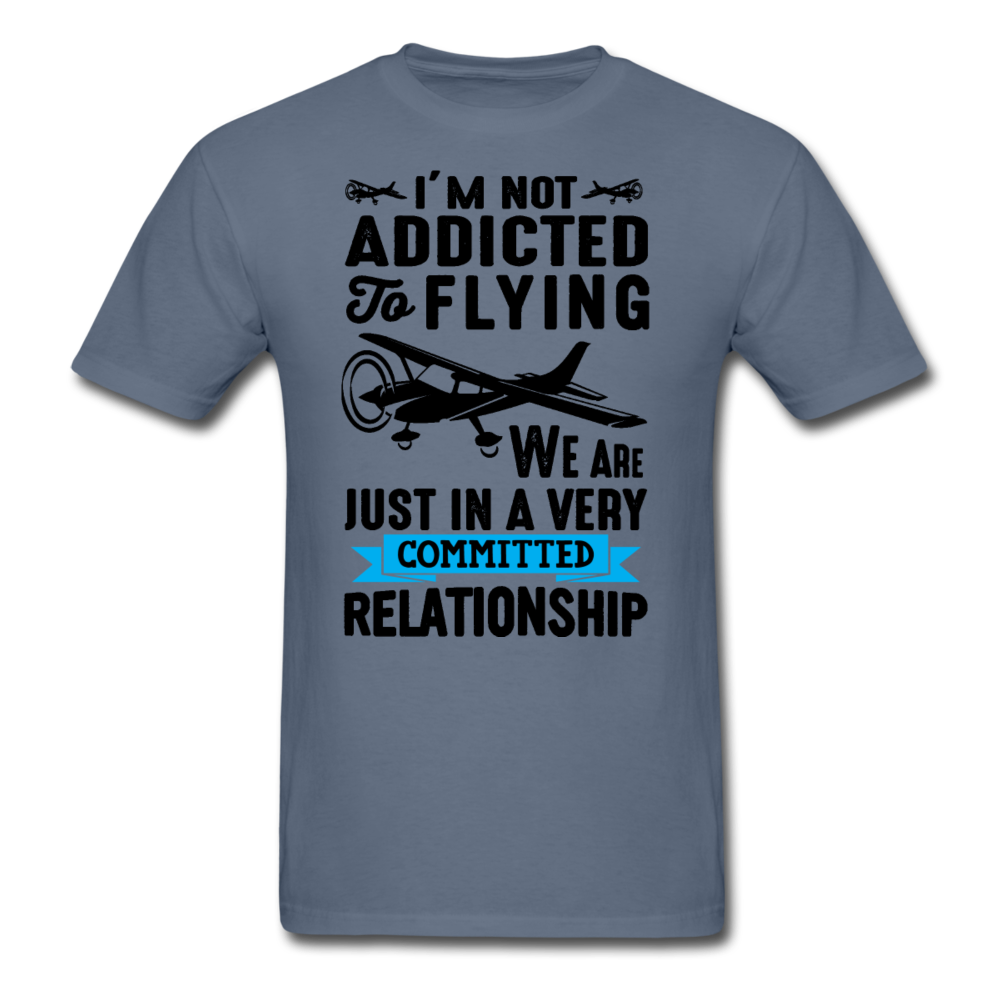 Not Addicted To Flying - Black - Unisex Classic T-Shirt - denim