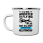 Not Addicted To Flying - Black - Camper Mug - white