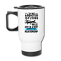 Not Addicted To Flying - Black - Travel Mug - white